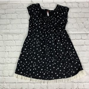 Tea Collection silver metallic stars dress cotton 7